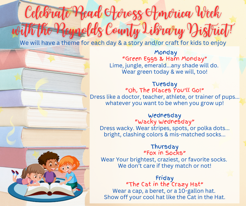 Monday “Green Eggs & Ham Monday” Lime, jungle, emerald...any shade will do. Wear green today & we will, too! Tuesday “Oh, The Places You’ll Go!” Dress like a doctor, teacher, athlete, or trainer o.png