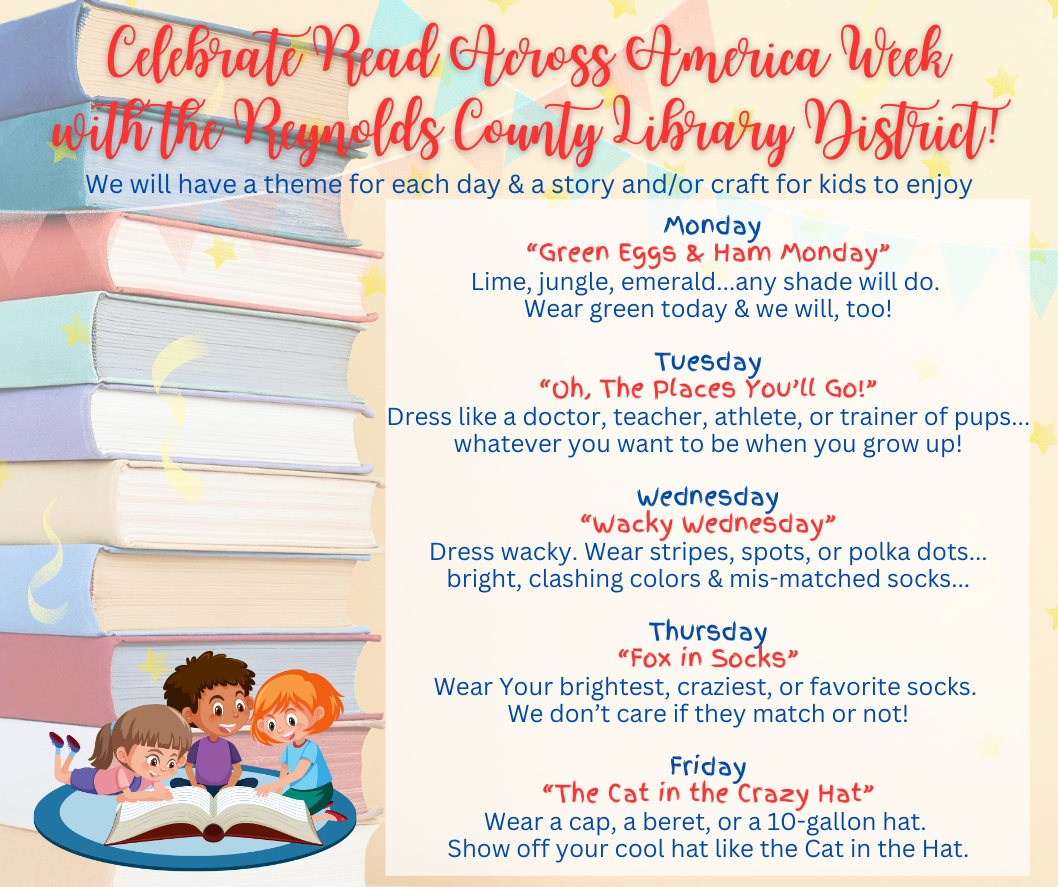 Monday “Green Eggs & Ham Monday” Lime, jungle, emerald...any shade will do. Wear green today & we will, too! Tuesday “Oh, The Places You’ll Go!” Dress like a doctor, teacher, athlete, or trainer o.png